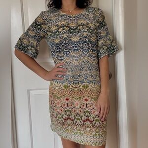 Anthropologie Kachel Silk Dress